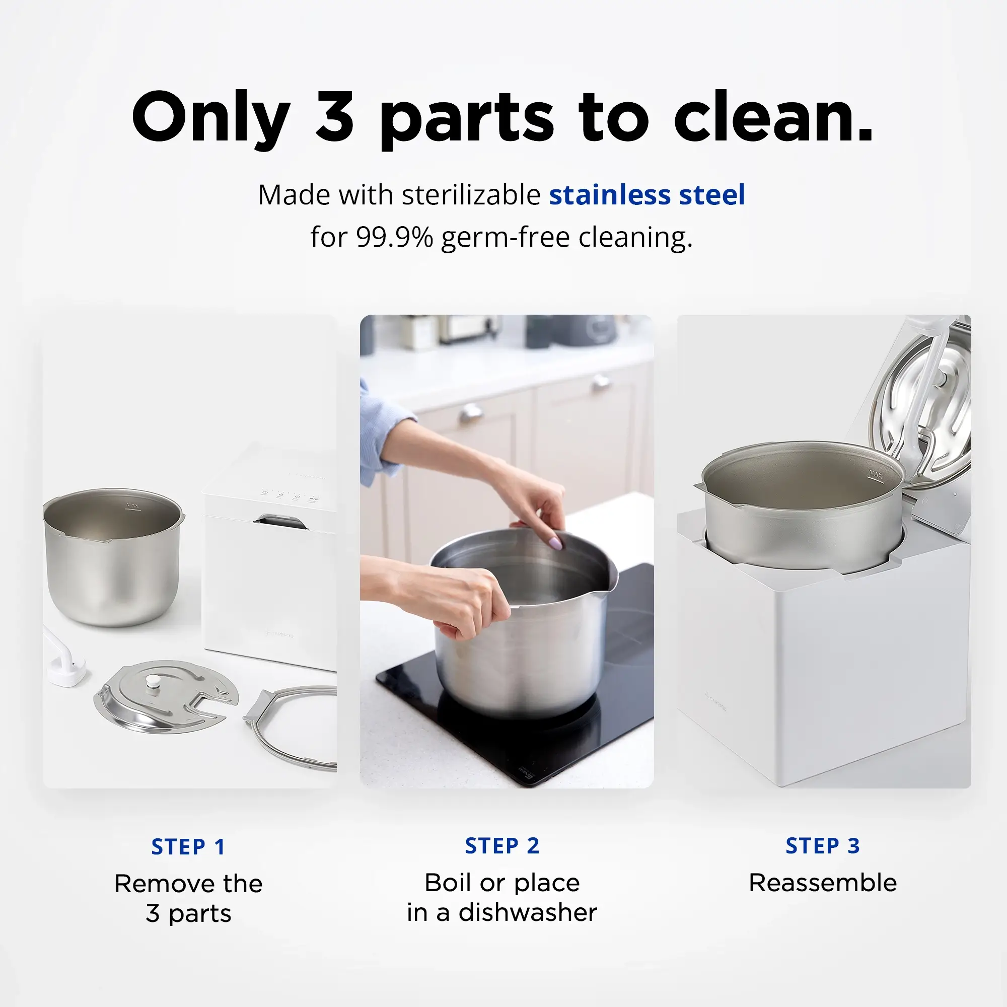 Carepod Cube Plus X50V - Sanitizing Warm + Cool Mist Stainless Steel Humidifier - Image 3