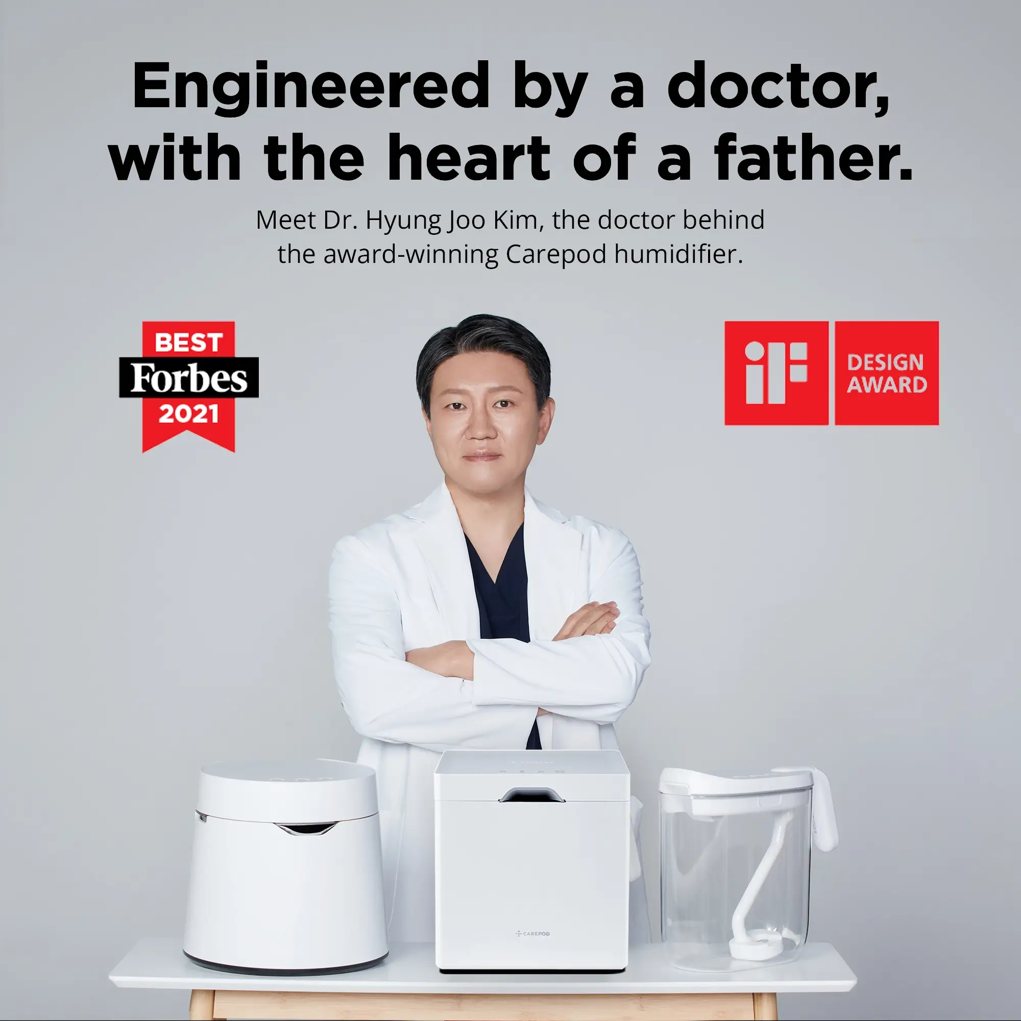 Carepod Cube Plus X50V - Sanitizing Warm + Cool Mist Stainless Steel Humidifier - Image 4