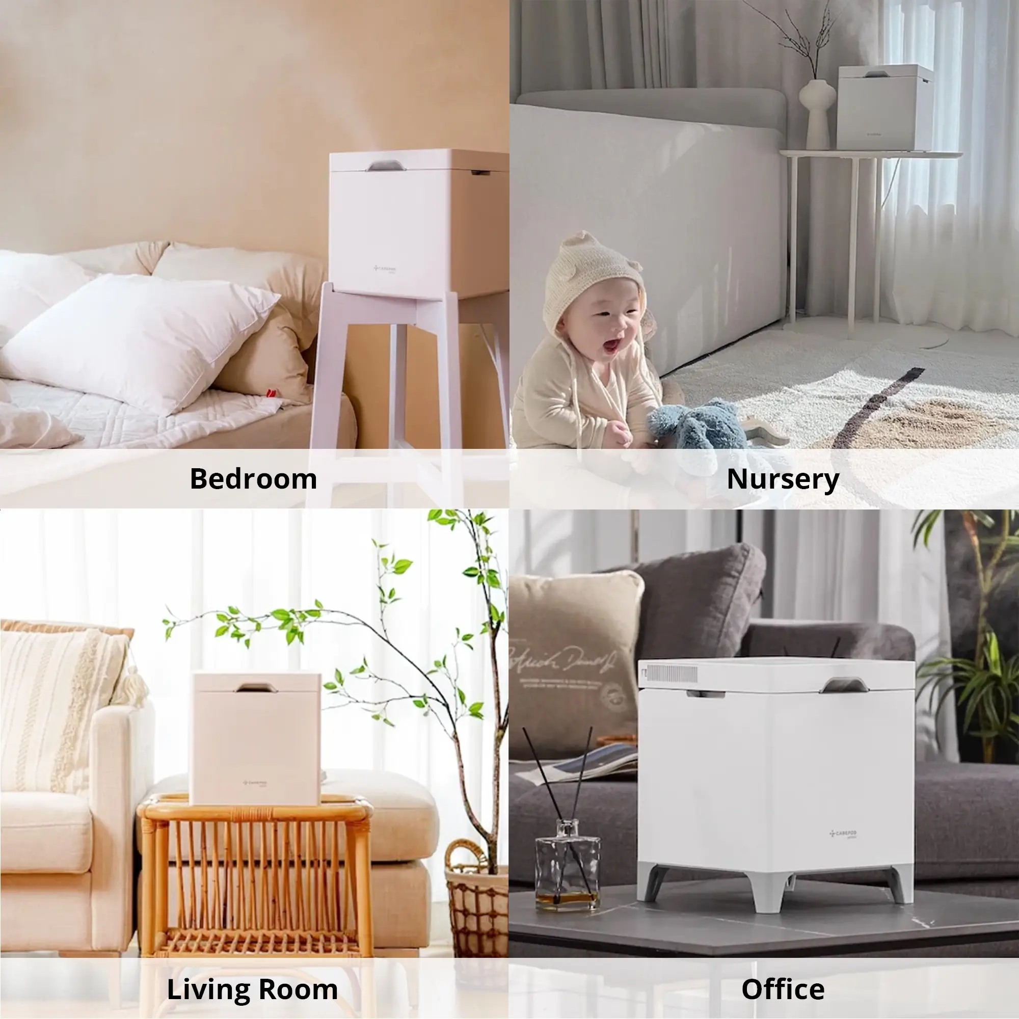 Carepod Cube Plus X50V - Sanitizing Warm + Cool Mist Stainless Steel Humidifier - Image 6